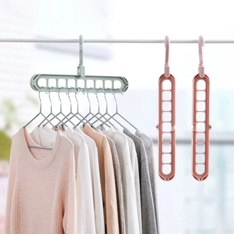 Multifunctionele Opvouwbare Herbruikbare Hanger - Ruimtebesparend en Gemakkelijk Opbergrek voor Huishoudelijke Kleding