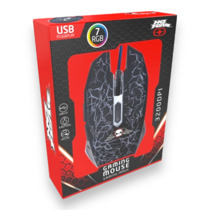 No Fear Gaming Muis - 3200 DPI - USB - Precisie en Snelheid voor Gamers