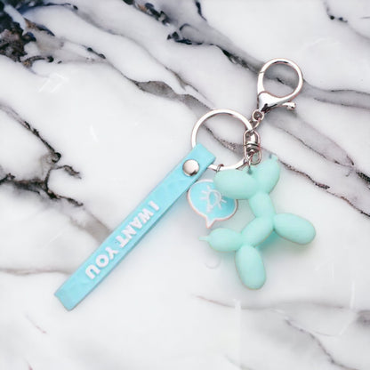 Cute Keychain with Dog With Flap "I Want You"