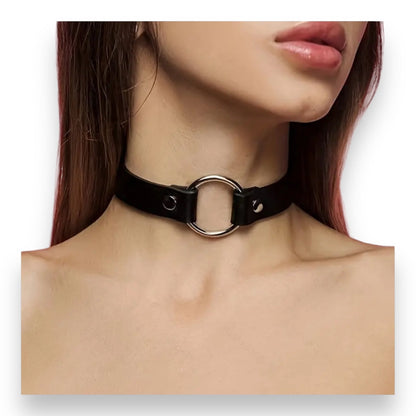 Choker met Ronde Ring - 3 Kleuren - 40cm