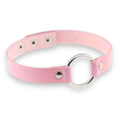 Choker met Ronde Ring - 3 Kleuren - 40cm