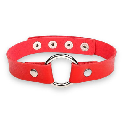 Choker met Ronde Ring - 3 Kleuren - 40cm