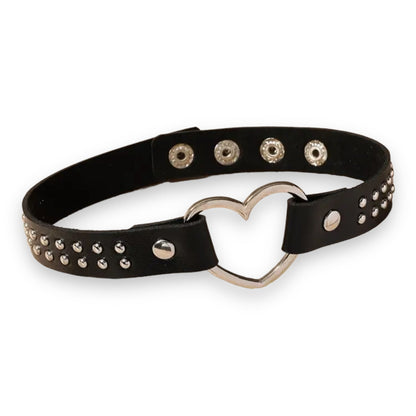 Hartvormige Choker Met Studs - 40cm