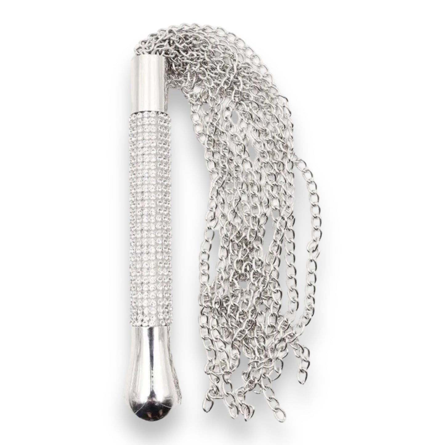 Diamond Whip Met Metallic Haren - BDSM Flogger