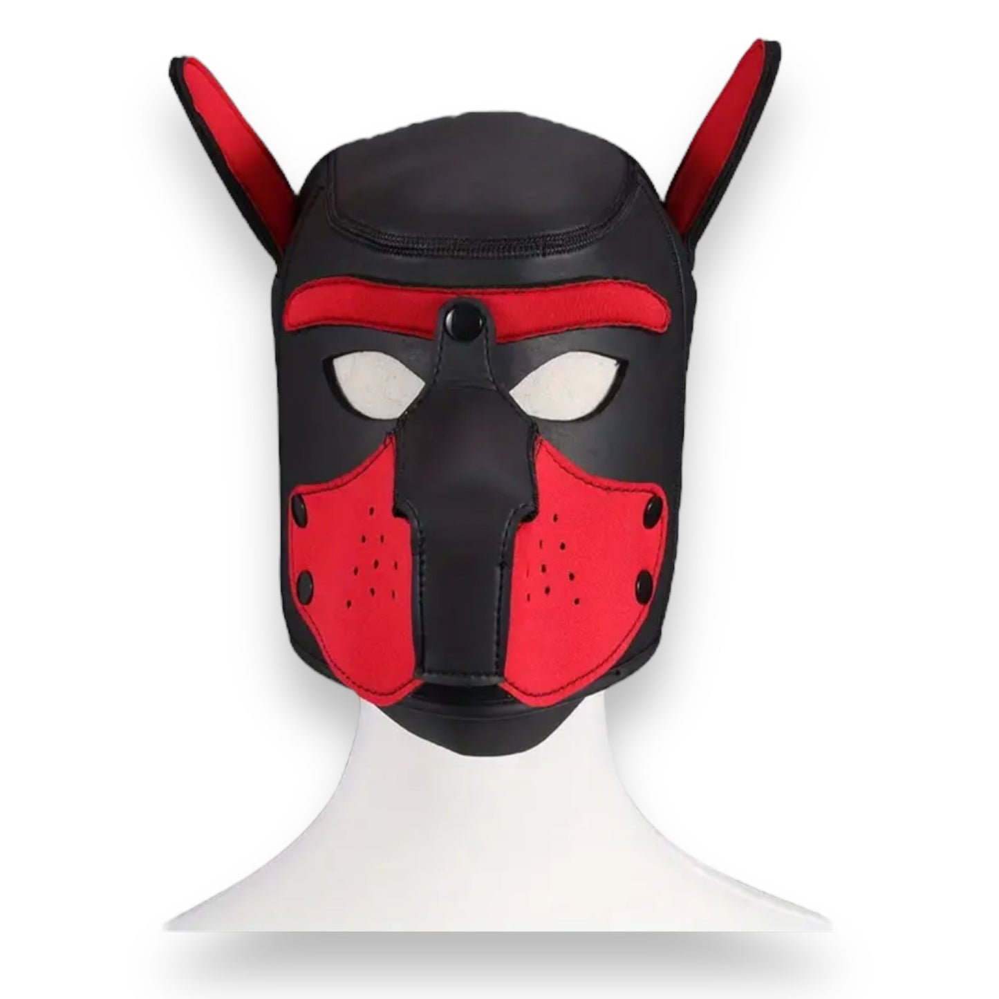 Kinky Pleasure Honden BDSM Masker - 4 Kleuren: Panter, Wit, Blauw, Rood