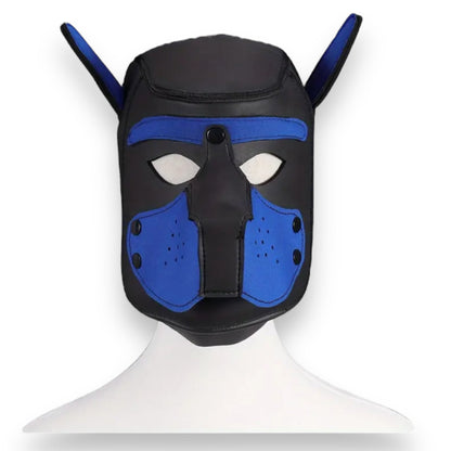 Kinky Pleasure Honden BDSM Masker - 4 Kleuren: Panter, Wit, Blauw, Rood