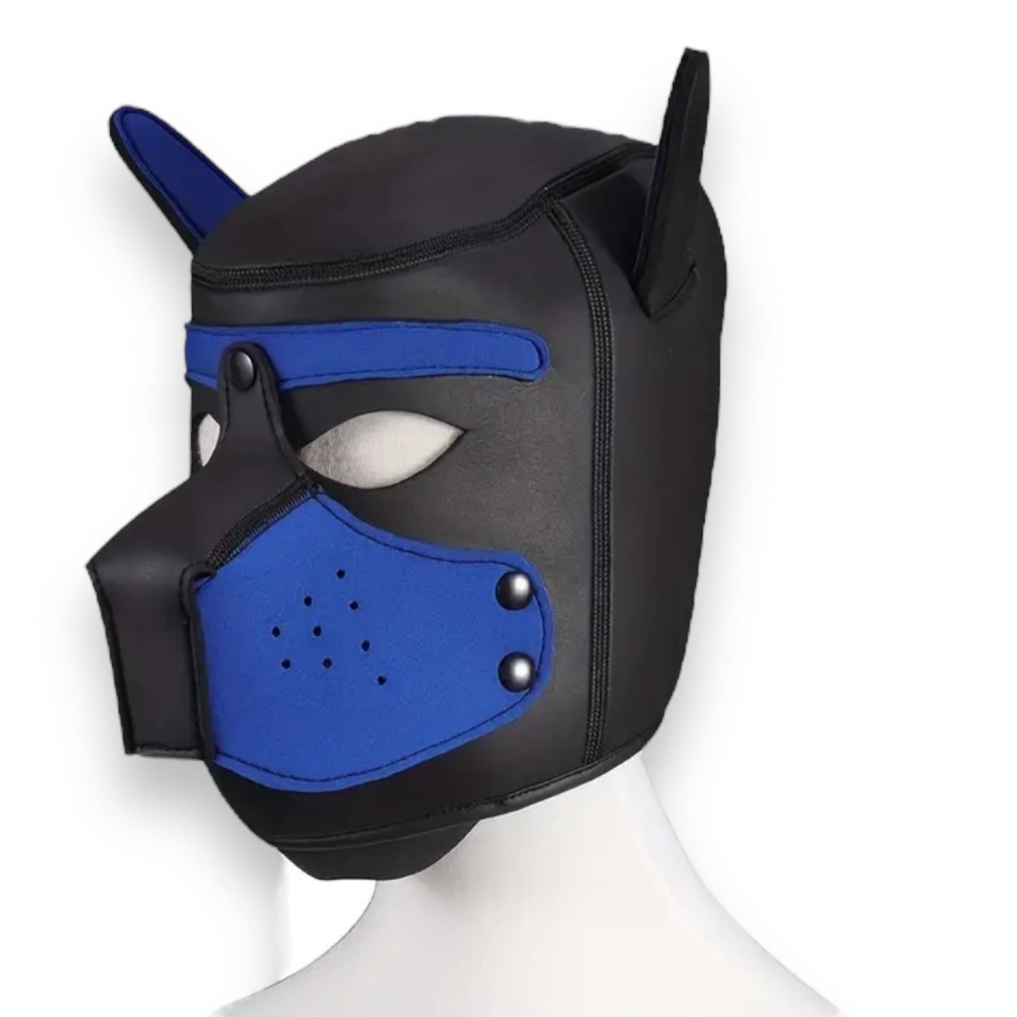 Kinky Pleasure Honden BDSM Masker - 4 Kleuren: Panter, Wit, Blauw, Rood