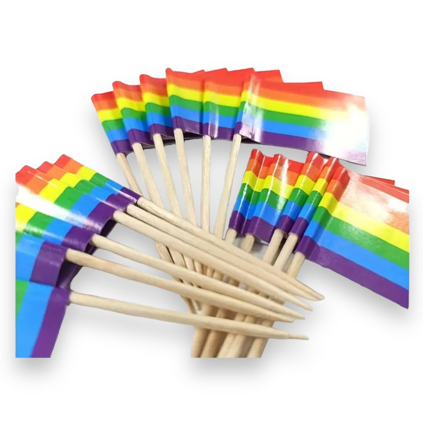 Pride Vlag Party Prikkers - Set van 10