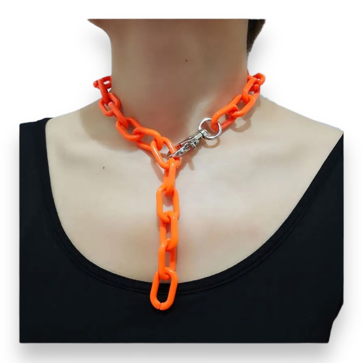 Ketting in Kleurige Schakelstijl - 56cm - 4 Kleuren