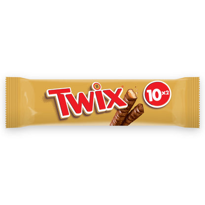 TWIX 10-Pack 500g - Dubbel Genot van Knapperige Koekjes, Romige Karamel en Heerlijke Chocolade