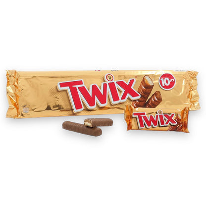 TWIX 10-Pack 500g - Dubbel Genot van Knapperige Koekjes, Romige Karamel en Heerlijke Chocolade