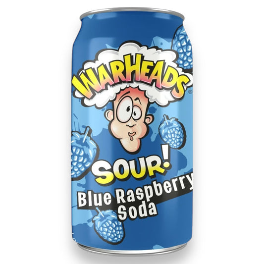 Warheads Sour Blue Raspberry Soda - 355ml