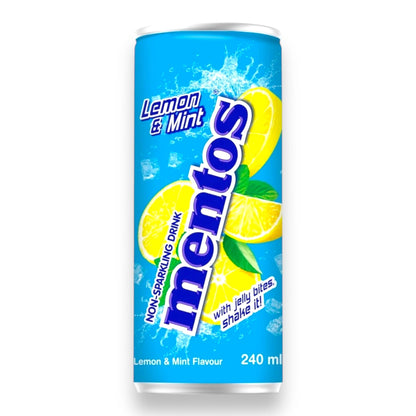 Mentos Lemon & Mint Drank - 240ml - Verfrissende Limoen en Munt Smaak met Jelly Bites