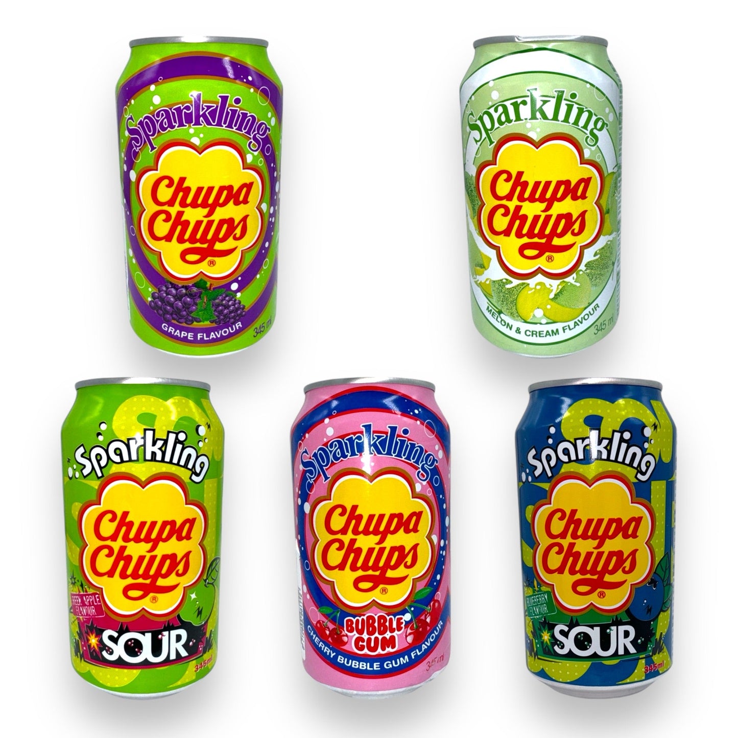 Chupa Chups Sparkling Drinks Melon & Cream - 345ml