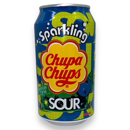 Chupa Chups Sparkling Sour Drinks - Blueberry Flavour - 345ml