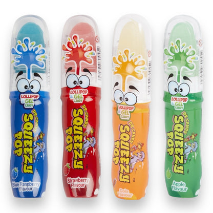 DR Candy Squeezy Pop - Lolly en Gel Snoep in Vier Smaken