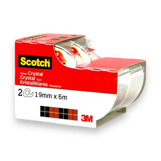 Scotch Crystal Tape 3M - 2 Stuks per Verpakking | Heldere Plakband voor Diverse Toepassingen