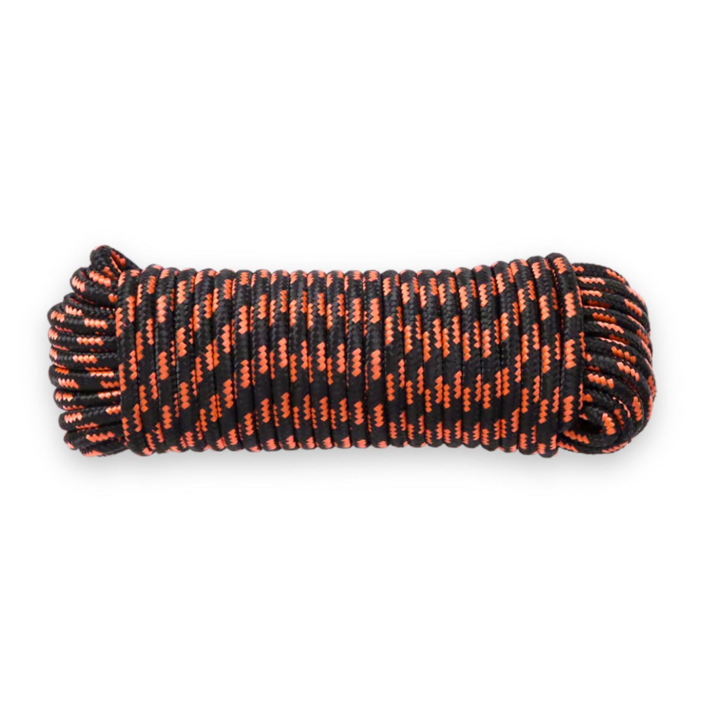 Gekleurd Touw - 25m x 10mm Zwart en Oranje