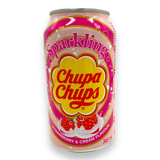 Chupa Chups Sparkling Frisdrank - Aardbei & Room (345 ml)