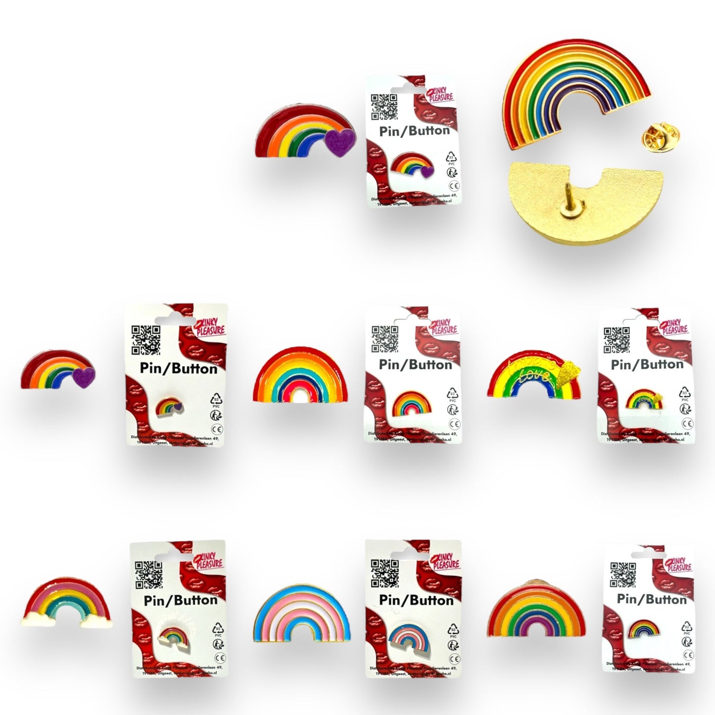 Regenboog Badges Pin/Button - 8 Modellen | LHBTQ+ Pride Accessoires