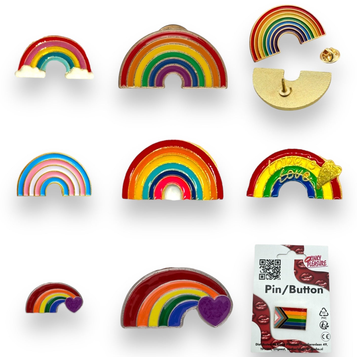 Regenboog Badges Pin/Button - 8 Modellen | LHBTQ+ Pride Accessoires