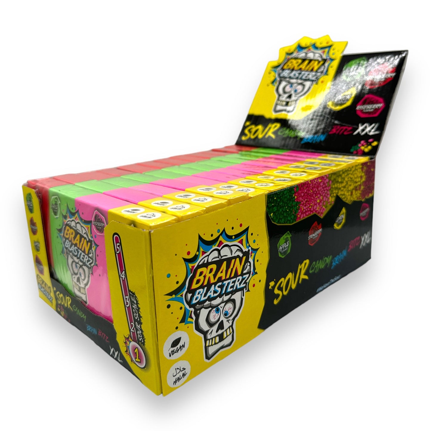 Brain Blasterz - Sour Candy Brain Bitz XXL | Extra Zure Snoepjes voor Durfals