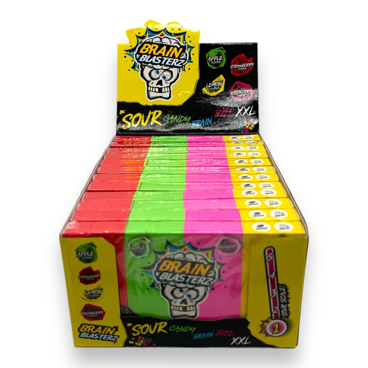 Brain Blasterz - Sour Candy Brain Bitz XXL | Extra Zure Snoepjes voor Durfals