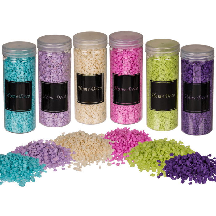 Decoratie Steentjes - 6 Kleuren - 400 Gram Per Koker