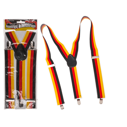 Suspenders with German flag. Perfect for fancy dress parties