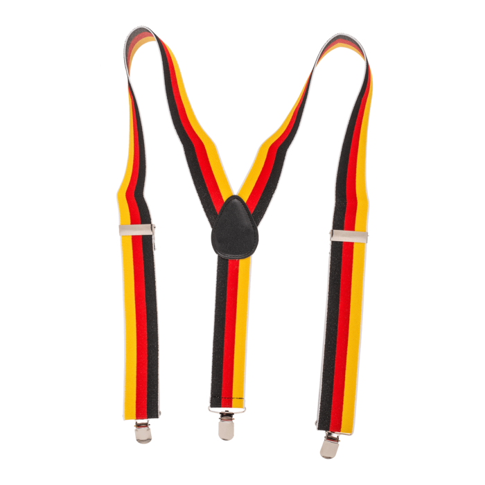 Suspenders with German flag. Perfect for fancy dress parties