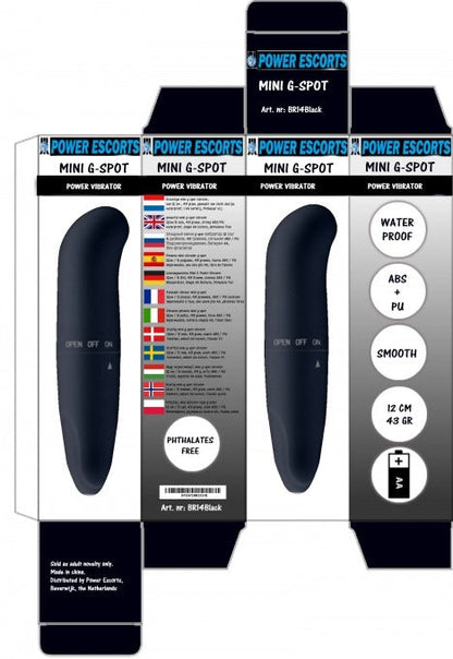 Power Escorts - BR15 - Mini G Spot Vibrator - Black