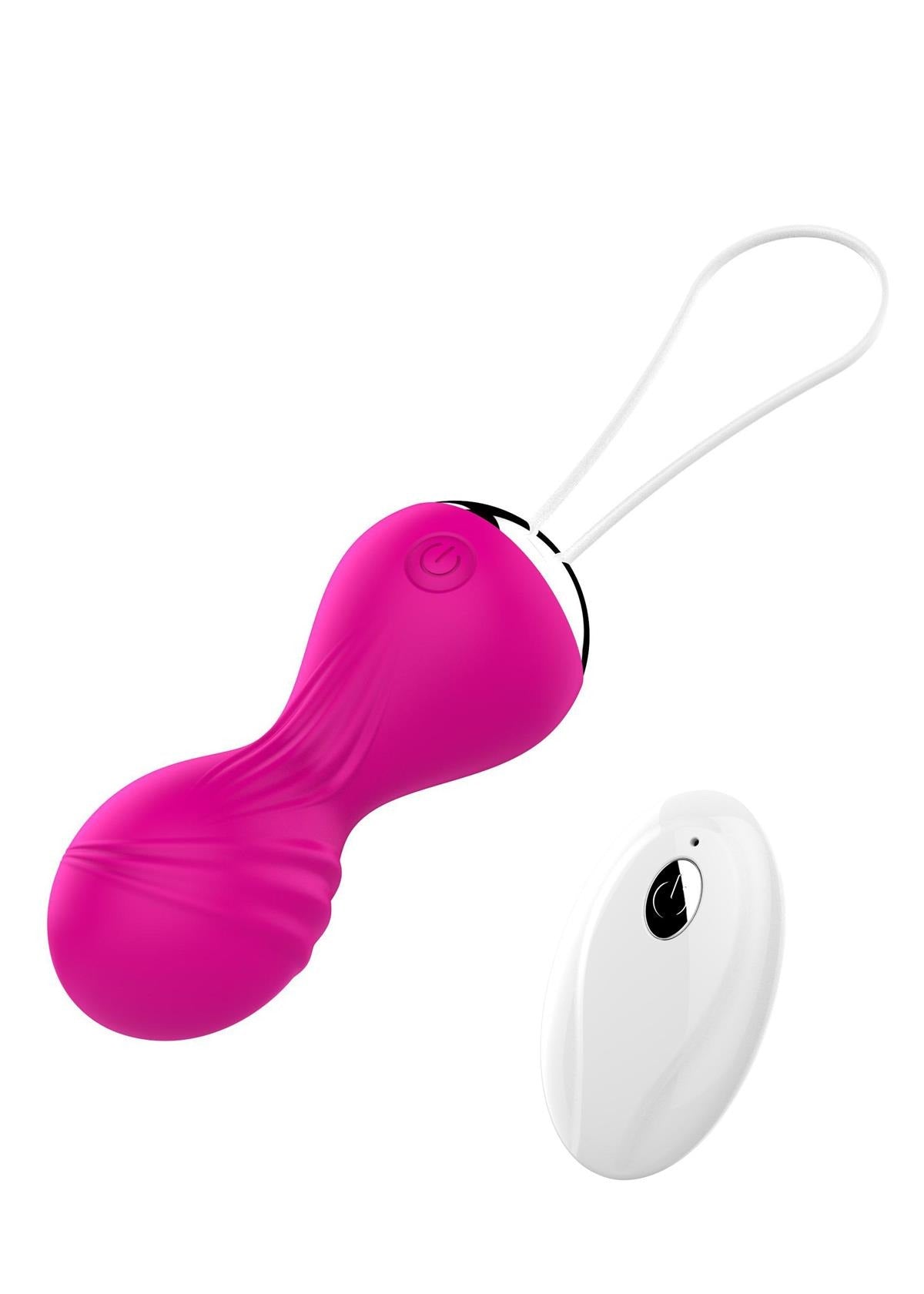 Bossoftoys Vibrating Kegel Balls - Remote Control - Rechargeable - Pink - 22-00027