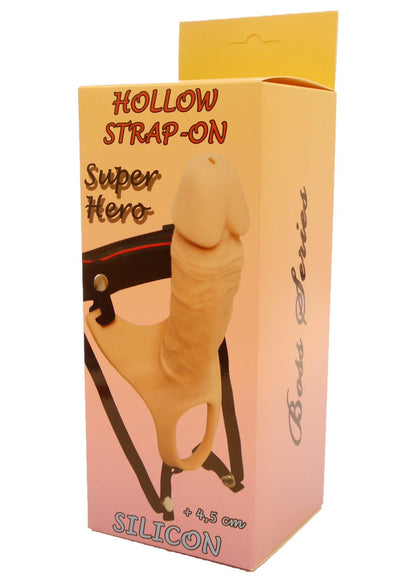 Bossoftoys Hollow strap on - Super Hero - Silicone - Dick length 16.5 cm - dia 4.5 cm - total length 24.5 cm - 22-00028