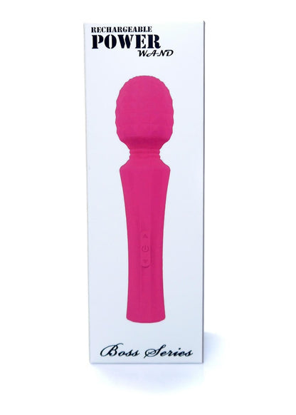 Bossoftoys - 22-00029 - Power wand Massager - Rechargeable - Silicone - 10 Function - Pink - Color Box