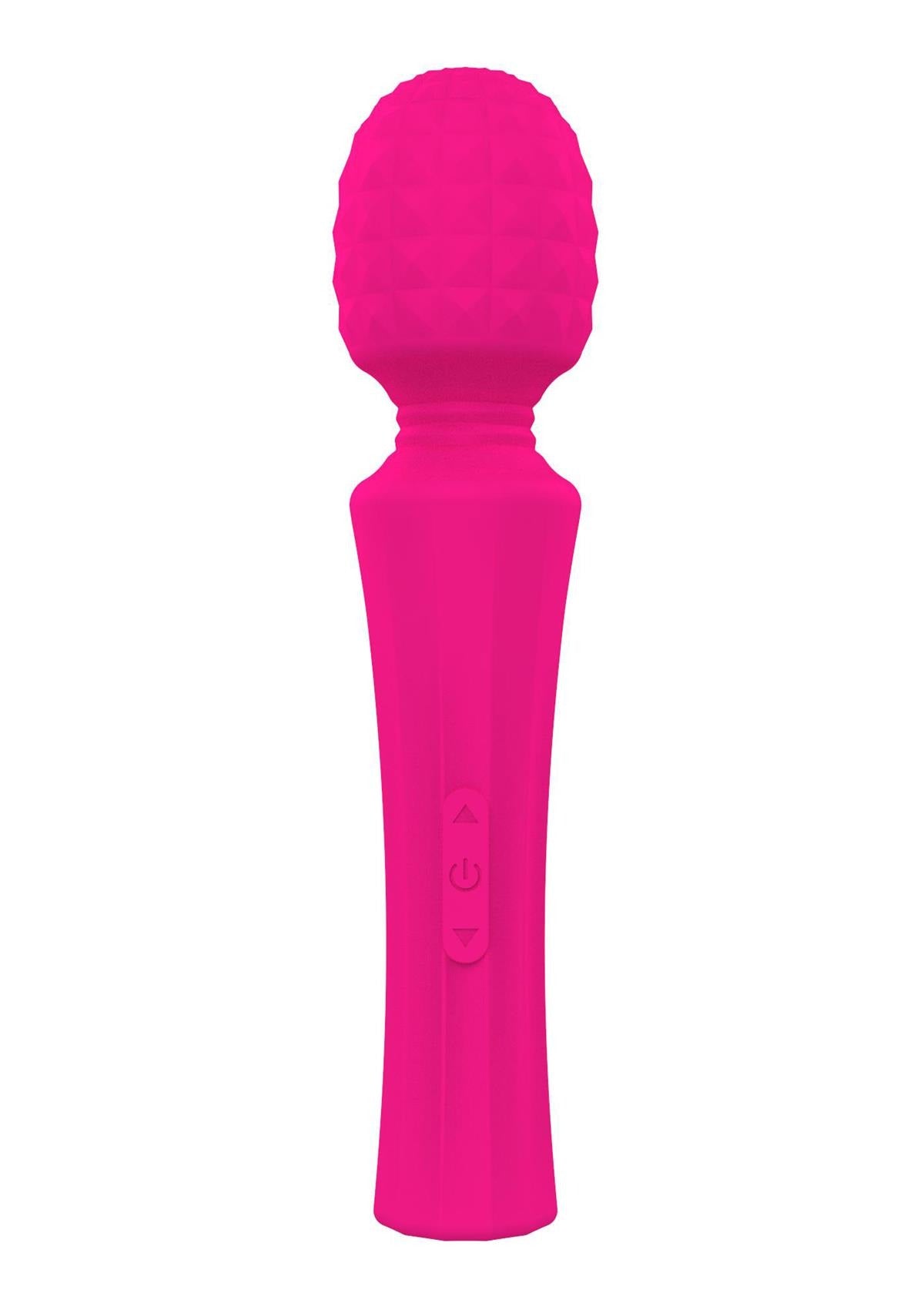 Bossoftoys - 22-00029 - Power wand Massager - Rechargeable - Silicone - 10 Function - Pink - Color Box