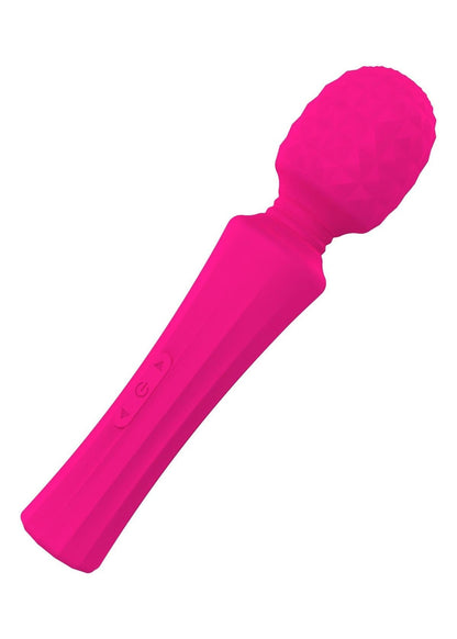 Bossoftoys - 22-00029 - Power wand Massager - Rechargeable - Silicone - 10 Function - Pink - Color Box