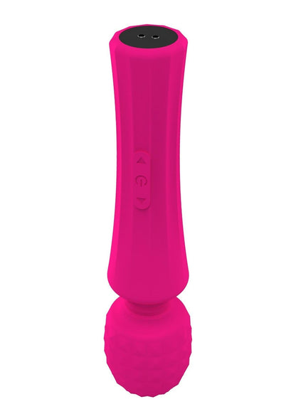 Bossoftoys - 22-00029 - Power wand Massager - Rechargeable - Silicone - 10 Function - Pink - Color Box