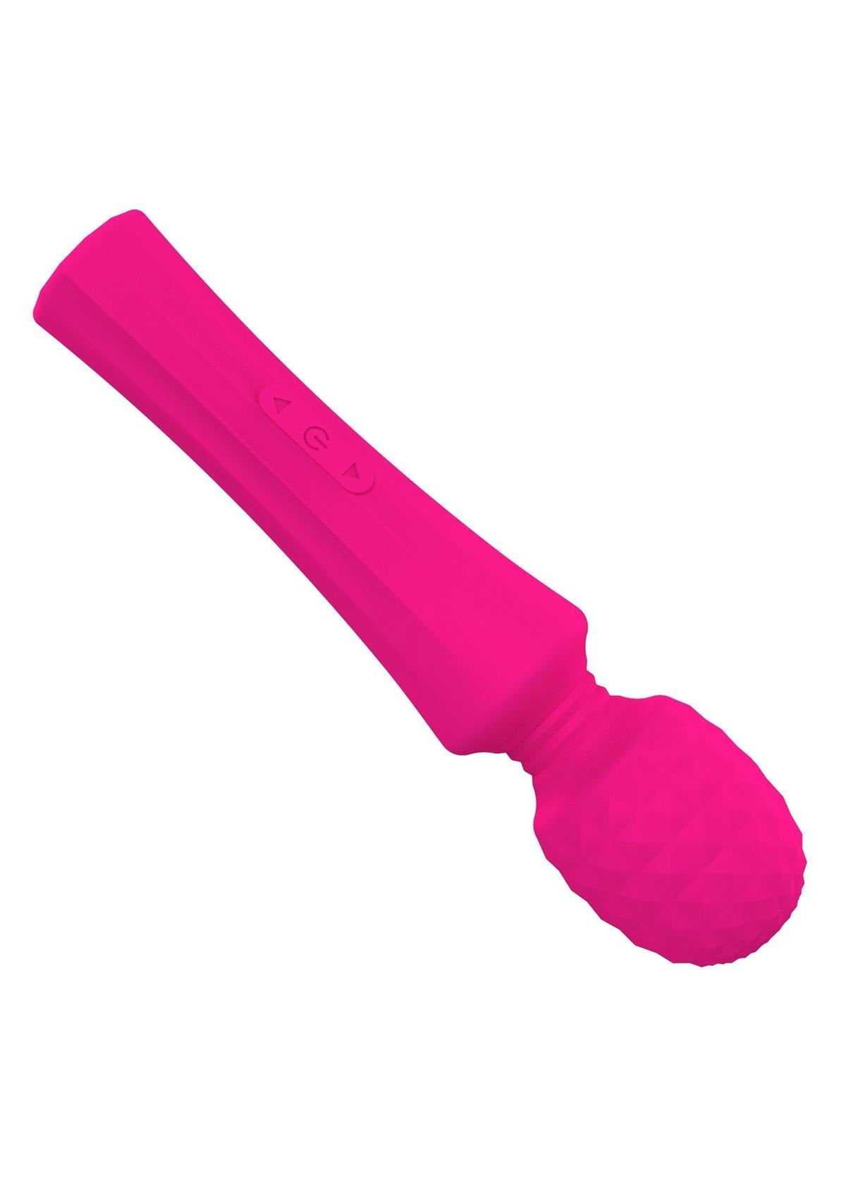 Bossoftoys - 22-00029 - Power wand Massager - Rechargeable - Silicone - 10 Function - Pink - Color Box