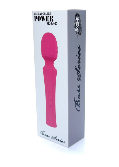 Bossoftoys - 22-00029 - Power wand Massager - Rechargeable - Silicone - 10 Function - Pink - Color Box