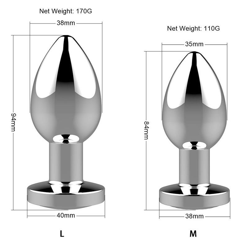 Bossoftoys - 22-00053 - Rechargeable Butt Plug - Vibrator USB - 10 Functions - Silver