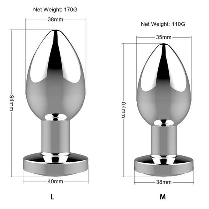 Bossoftoys - 22-00053 - Rechargeable Butt Plug - Vibrator USB - 10 Functions - Silver