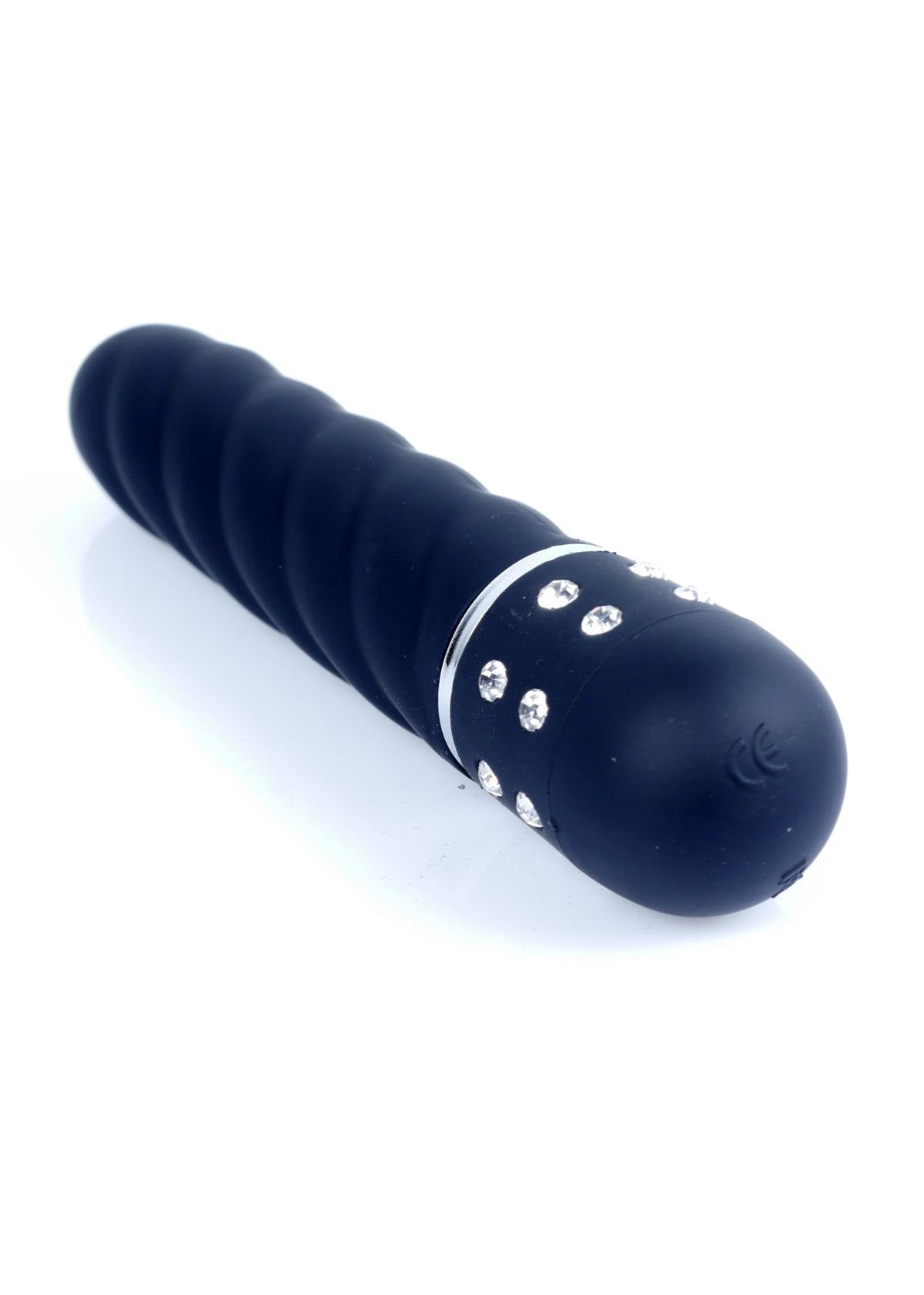 Bossoftoys - 26-00115 - Diamond stones Mini Vibrator - 11,5 cm - luxury Giftbox - G spot vibrator - Black