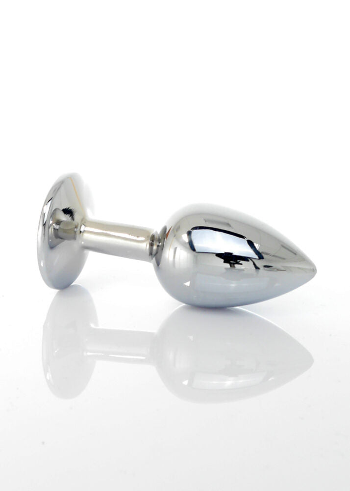 Bossoftoys Silver Plug Groene steen - lengte 7 cm dia 2,7 cm - 26-00089 - vensterkleurdoos