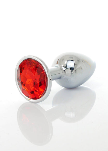 Bossoftoys Silver Plug Red stone - length 7 cm dia 2.7 cm - 26-00093 - color box