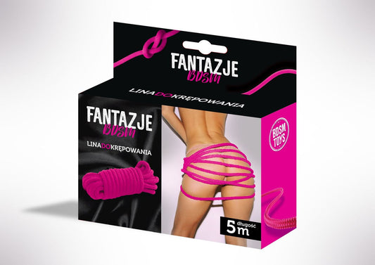 Bossoftoys - Fantazje - Pink - Bondage Rope - BDSM rope - 5 Meter - 29-00117