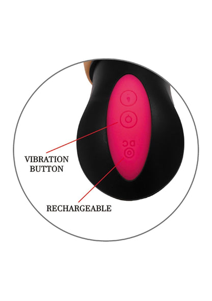 Mega Realistic Bendable Vibrator - 12 Functions - USB Rechargeable - Cyber ​​Leather - Skin Color - 27 cm