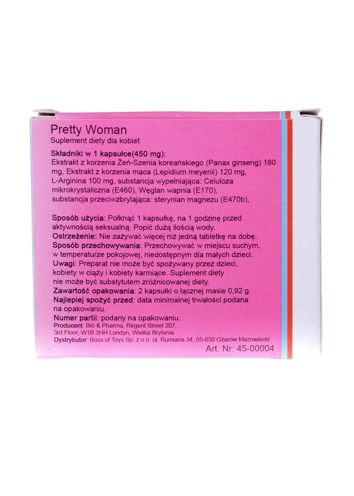 Bossoftoys - Diet supplement - Pretty Woman 2 pcs - Gets higher libido -  45-00004