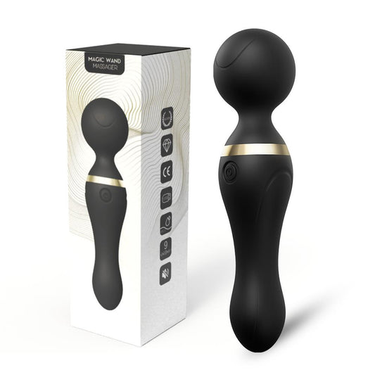 Bossoftoys - 52-00023 - Freeza black - Silicone Massager Black USB - 9 Vibration mode - Mini wand