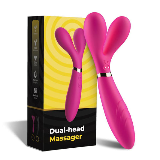 Bossoftoys - Y-Wand pink - dual head vibrator - Fun for two - G-spot - 52-00026-1 - USB rechargeable - 100% waterproof - 9 vibration modes