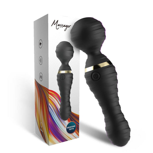 Bossoftoys - 52-00028 - Freedom black - Silicone Massager Black - USB - 9 Vibration mode - Mini wand